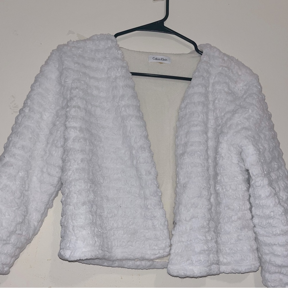 Calvin Klein Faux Fur Cropped Jacket/Shrug